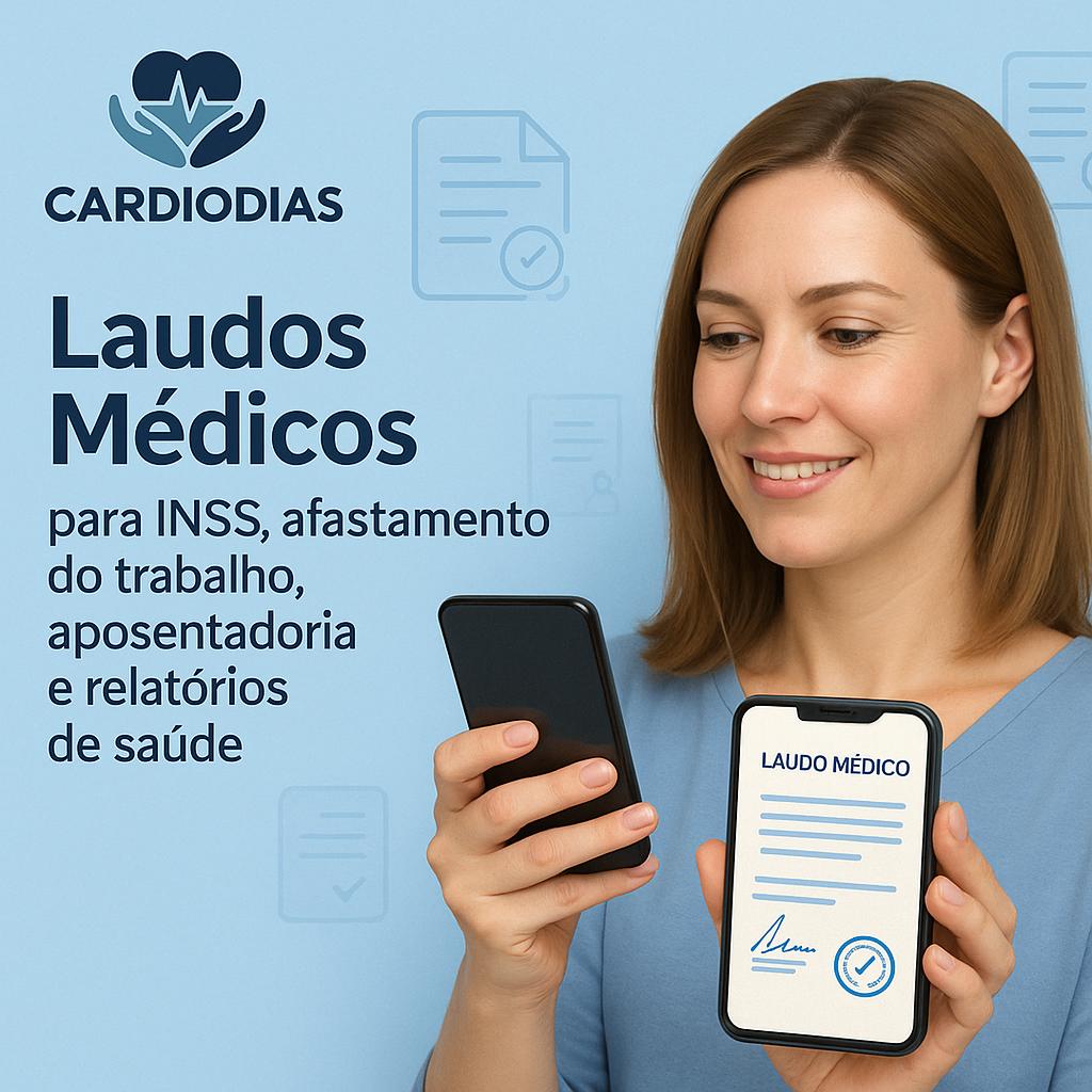 Exemplo de verificação do laudo por link de conferência