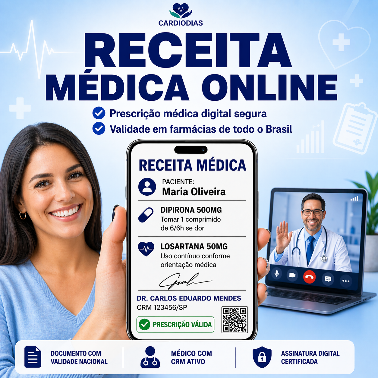 Receita médica digital com assinatura qualificada - Cardiodias