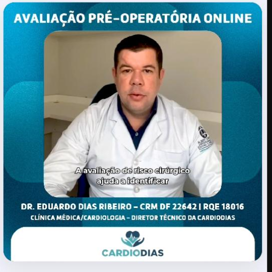 Vídeo explicativo sobre risco cirúrgico online Cardiodias